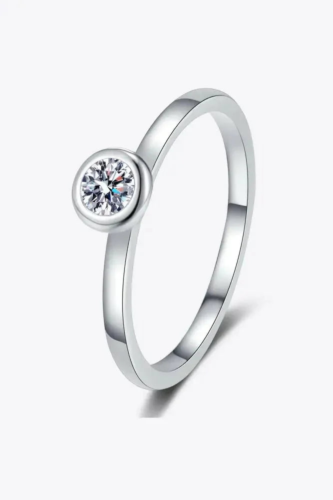 Moissanite Rhodium - Plated Solitaire Ring - Update AvenueRingTrendsi101300546952165101300546952165Moissanite Rhodium - Plated Solitaire RingSilver