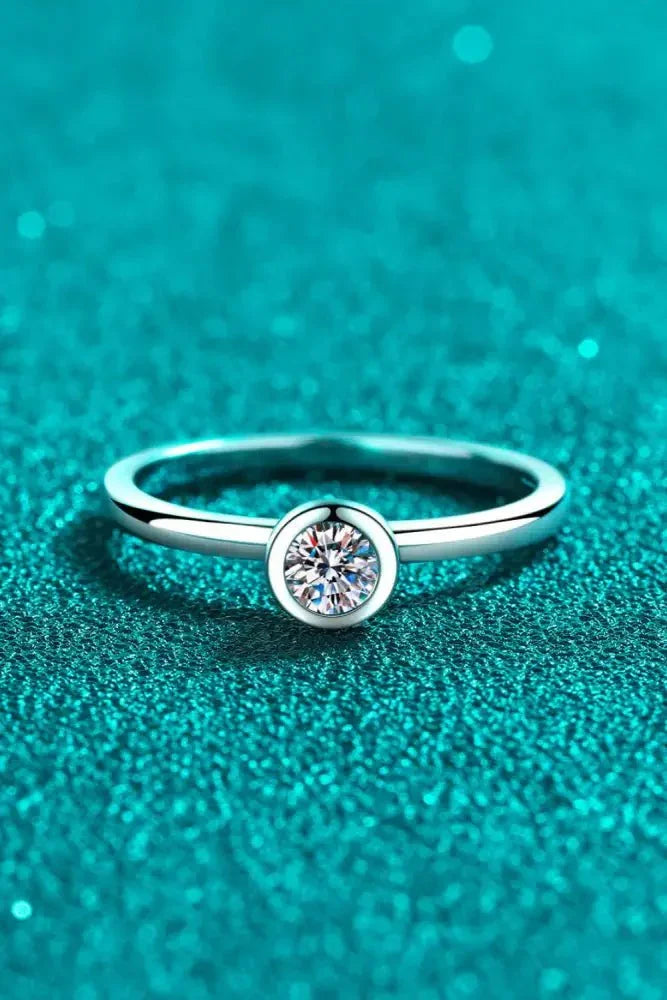 Moissanite Rhodium - Plated Solitaire Ring - Update AvenueRingTrendsi101300546952165101300546952165Moissanite Rhodium - Plated Solitaire RingSilver