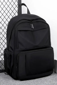 Multi-Pockets Solid Color Backpack Bag