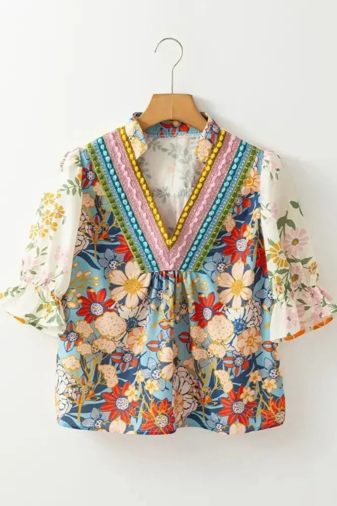 Multicolour Crochet V Neck Half Sleeve Boho Floral Blouse - Update AvenueBoho VibesTrendsi100100625080220100100625080220d208e765 - daca - 4b48 - 8705 - 5326fb12b2ac - Max - OriginFloral