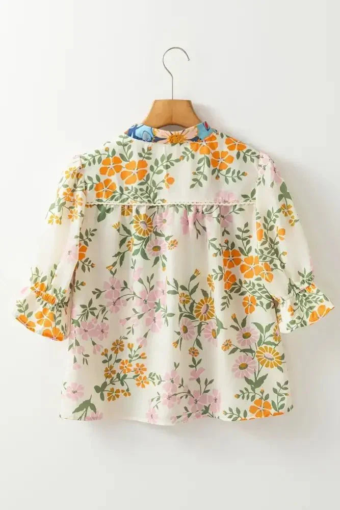 Multicolour Crochet V Neck Half Sleeve Boho Floral Blouse - Update AvenueBoho VibesTrendsi1001006250802201001006250802203e3ac51f - 3b8e - 4bc2 - 89b5 - a438f8876a7a - Max - OriginFloral