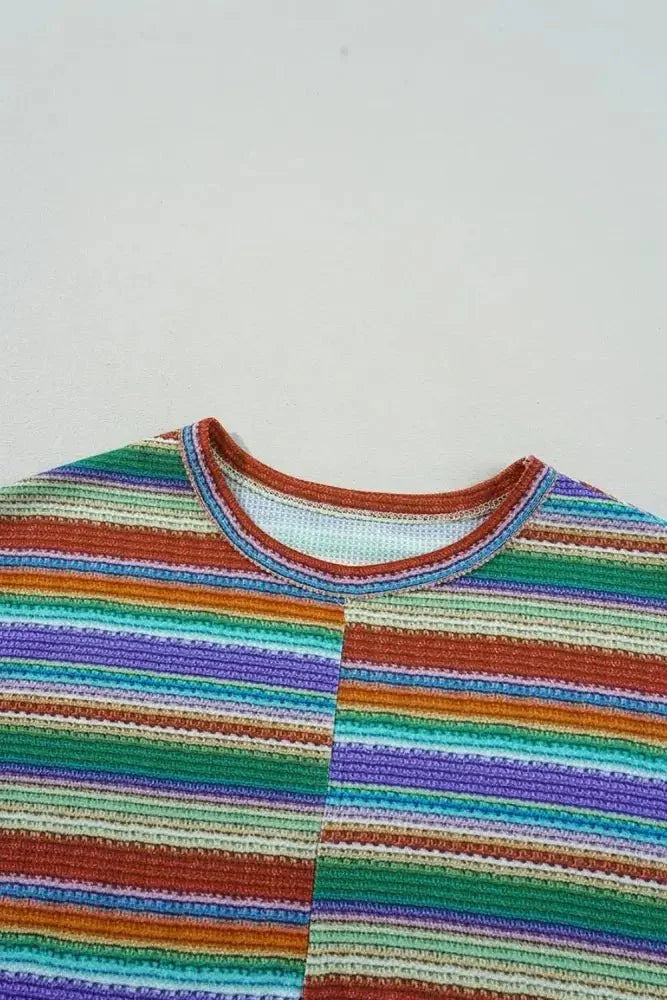 Multicolour Striped Twist Hem Cap Sleeve Top - Update AvenueBoho VibesTrendsi100100625281531100100625281531c46dea6f - 1320 - 4c8a - b51d - 8c77100326fd - Max - OriginMulticolor
