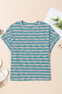 Multicolour Striped Wide Sleeve Loose T Shirt - Update AvenueT-ShirtsTrendsi100100533483219100100533483219d10e2d3c - 05fe - 4f3f - a174 - 90dec9333c8e - Max - OriginTeal