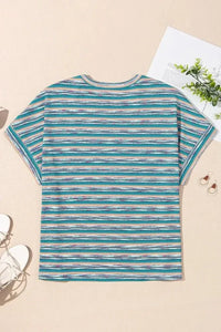 Multicolour Striped Wide Sleeve Loose T Shirt - Update AvenueT-ShirtsTrendsi100100533483219100100533483219963b8b7f - a2b9 - 456c - a672 - e05a05ac0332 - Max - OriginTeal