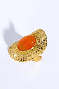 Natural Stone Copper Ring - Update AvenueRingTrendsi101300315937506101300315937506Natural Stone Copper RingOrange