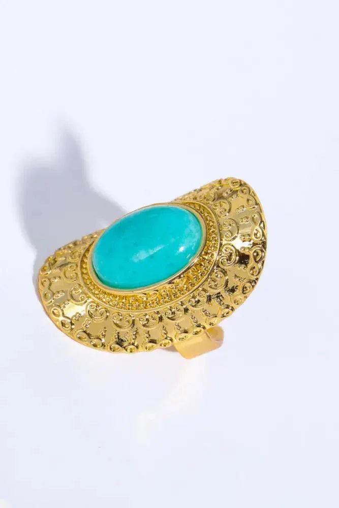 Natural Stone Copper Ring - Update AvenueRingTrendsi101300315938051101300315938051Natural Stone Copper RingAqua