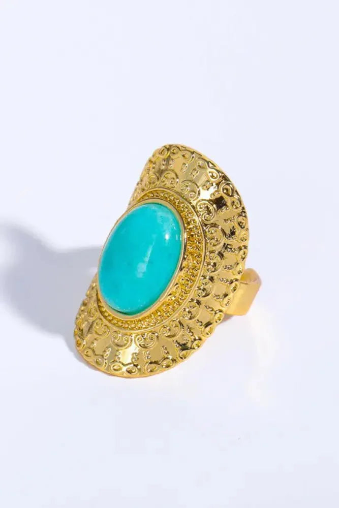 Natural Stone Copper Ring - Update AvenueRingTrendsi101300315938051101300315938051Natural Stone Copper RingAqua