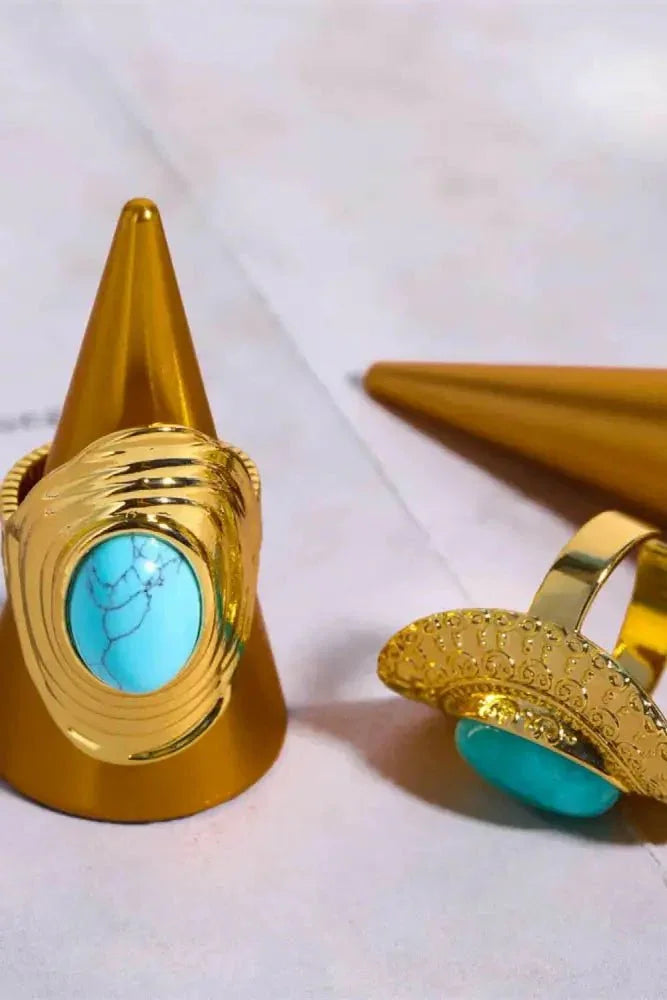 Natural Stone Copper Ring - Update AvenueRingTrendsi101300315939174101300315939174Natural Stone Copper RingWhite