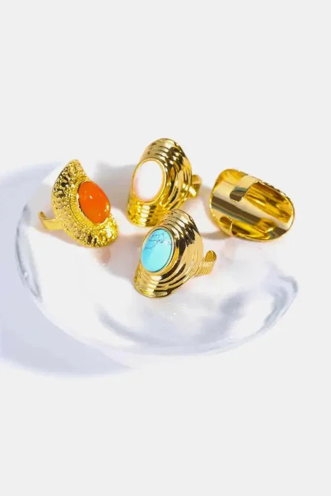 Natural Stone Copper Ring - Update AvenueRingTrendsi101300315939174101300315939174Natural Stone Copper RingWhite
