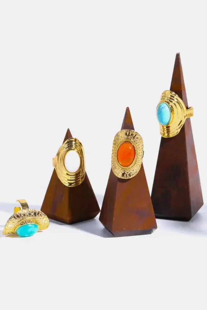 Natural Stone Copper Ring - Update AvenueRingTrendsi101300315939174101300315939174Natural Stone Copper RingWhite