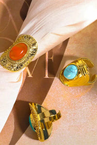 Natural Stone Copper Ring - Update AvenueRingTrendsi101300315939174101300315939174Natural Stone Copper RingWhite