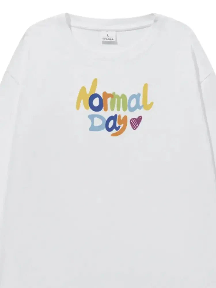 Normal Day Long Sleeve T-Shirt - Update AvenueT-ShirtsTrendsi1001004349759461001004349759467367b56f - be56 - 4749 - 935d - c265dbac6772 - Max - OriginWhite