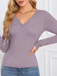 Notched Long Sleeve T-Shirt - Update AvenueT-ShirtsTrendsi1001008396221241001008396221241abb6b59 - f1de - 47fe - a7a5 - d689e3849571 - Max - OriginLilac