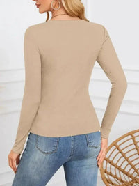 Notched Long Sleeve T-Shirt - Update AvenueT-ShirtsTrendsi100100839622677100100839622677c9340a7d - 47ad - 4f0d - 826c - 659b848fde7e - Max - OriginTan
