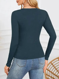 Notched Long Sleeve T-Shirt - Update AvenueT-ShirtsTrendsi100100839623104100100839623104c0e19ab9 - a88b - 45cb - bdf0 - 7232924e6517 - Max - OriginDeep Teal