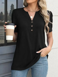 Notched Short Sleeve T-Shirt - Update AvenueT-ShirtsTrendsi1001001114111951001001114111953946d946 - 4b6a - 4920 - abae - 0f70c9f421b0 - Max - OriginBlack