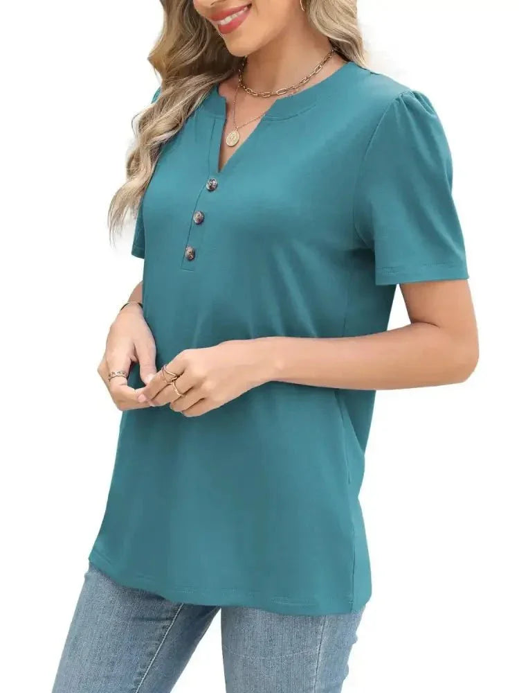 Notched Short Sleeve T-Shirt - Update AvenueT-ShirtsTrendsi100100111411228100100111411228a73891d4 - dfa2 - 413c - 8a2f - 4890fea8382d - Max - OriginSky Blue