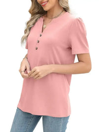 Notched Short Sleeve T-Shirt - Update AvenueT-ShirtsTrendsi1001001114116791001001114116799c3f1aa1 - 4591 - 4370 - acab - 347426b2100f - Max - OriginBlush Pink