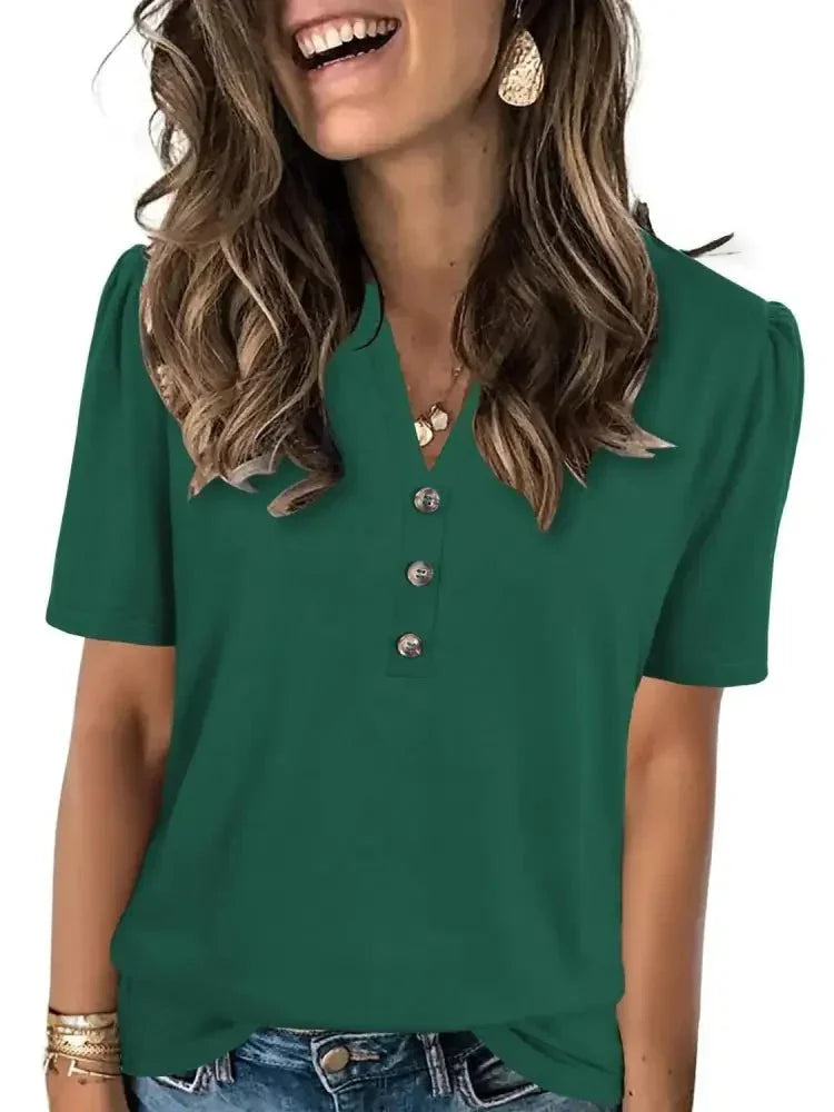 Notched Short Sleeve T-Shirt - Update AvenueT-ShirtsTrendsi1001001114166651001001114166658e05a827 - 7746 - 4923 - ac86 - 5375a345f5e6 - Max - OriginDark Green