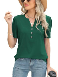 Notched Short Sleeve T-Shirt - Update AvenueT-ShirtsTrendsi100100111416665100100111416665c4c6e4ae - c599 - 48c2 - 823a - 23a9e67fbc91 - Max - OriginDark Green