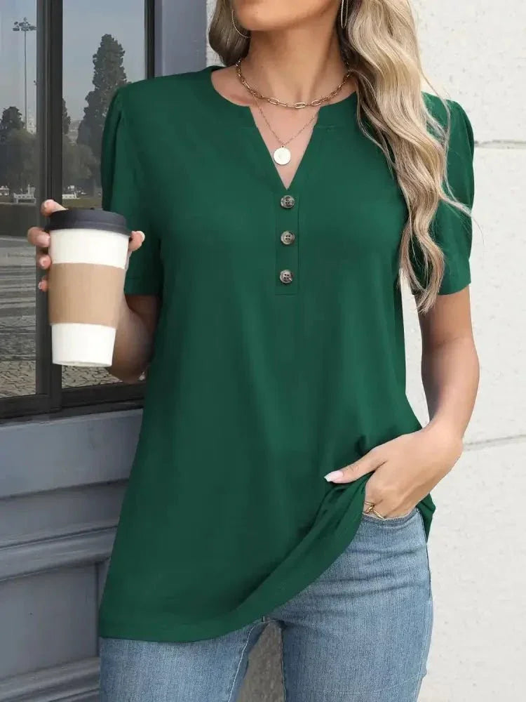 Notched Short Sleeve T-Shirt - Update AvenueT-ShirtsTrendsi100100111416665100100111416665678d2d80 - 1e3c - 4fb8 - 9d21 - fbcdd92bfdfb - Max - OriginDark Green