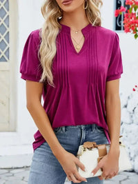 Notched Short Sleeve T-Shirt - Update AvenueT-ShirtsTrendsi100100663540337100100663540337301f162d - c994 - 4b71 - a934 - 6784aa35cbb7 - Max - OriginWine Red