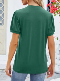Notched Short Sleeve T-Shirt - Update AvenueT-ShirtsTrendsi10010066354454010010066354454035acacee - f24f - 4452 - 90c3 - 8f6a781a02ce - Max - OriginDark Green