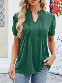 Notched Short Sleeve T-Shirt - Update AvenueT-ShirtsTrendsi1001006635445401001006635445404eace96c - 4ad9 - 4b6d - 835c - 06eacf370482 - Max - OriginDark Green