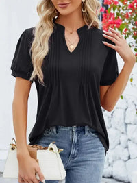 Notched Short Sleeve T-Shirt - Update AvenueT-ShirtsTrendsi1001006635448131001006635448133832b72e - 6df8 - 47a7 - 9a6d - fb0044fd48fc - Max - OriginBlack