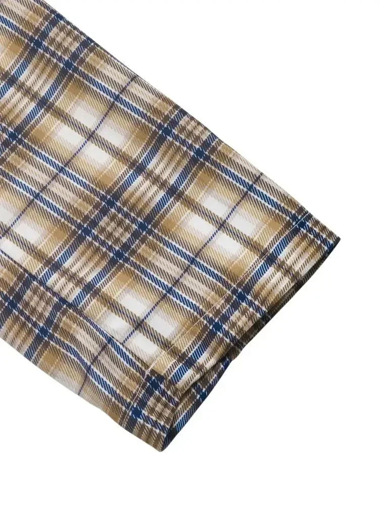 Number 87 Plaid Long Sleeve Blazer - Update AvenueTrendsi100100249254814100100249254814771a553de7384191abc02ddd5db43e84 - Max - OriginCoffee Brown