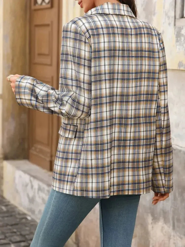 Number 87 Plaid Long Sleeve Blazer - Update AvenueTrendsi1001002492548141001002492548146e5252a476c841efad4822fe00c97f75 - Max - OriginCoffee Brown