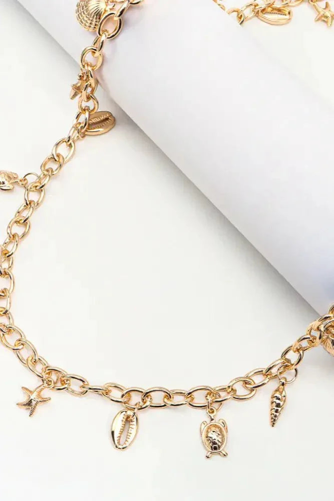 Ocean Element Charm Chain Belt - Update AvenueTrendsi100100394527133100100394527133Ocean Element Charm Chain BeltGold