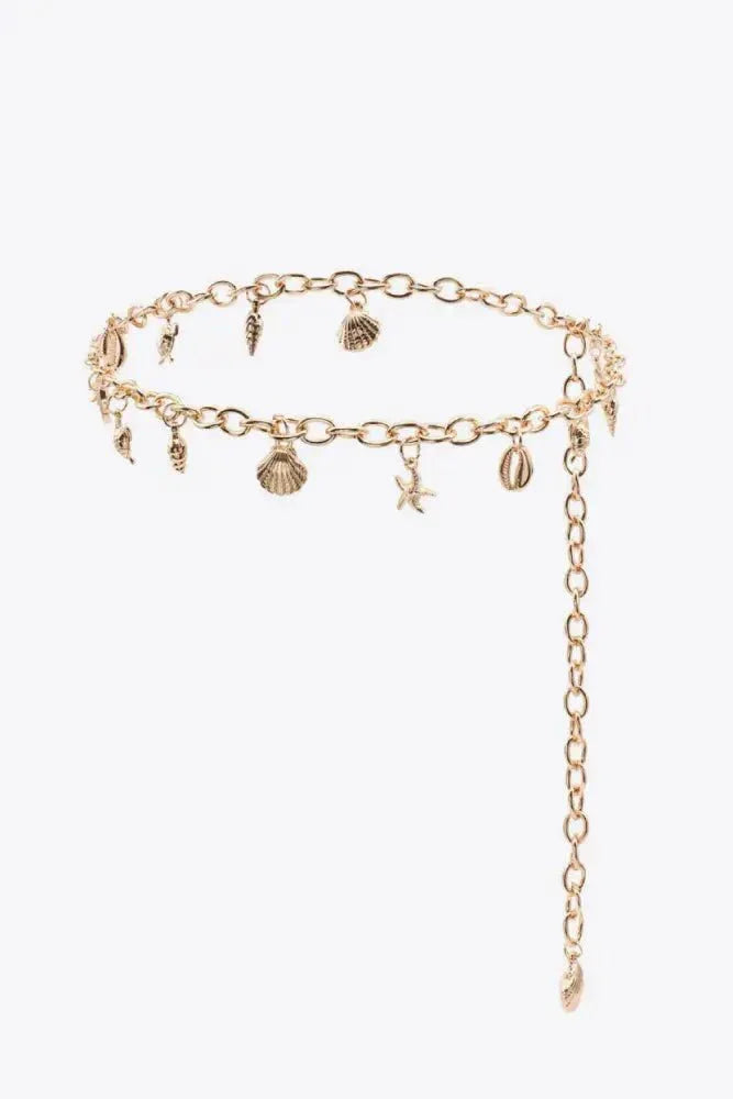 Ocean Element Charm Chain Belt - Update AvenueTrendsi100100394527133100100394527133Ocean Element Charm Chain BeltGold