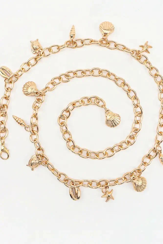 Ocean Element Charm Chain Belt - Update AvenueTrendsi100100394527133100100394527133Ocean Element Charm Chain BeltGold