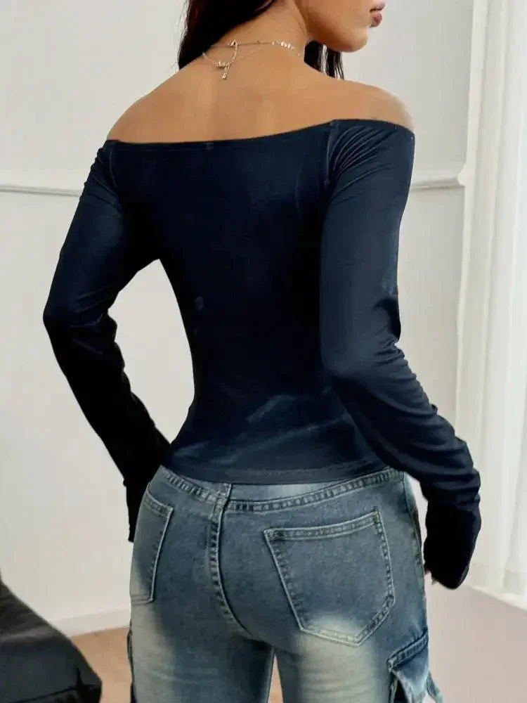 Off - Shoulder Long Sleeve T-Shirt - Update AvenueT-ShirtsTrendsi100100759487196100100759487196bbd9f2c0310a4bb6a501213eb7eeb696 - Max - OriginBlack