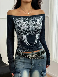 Off - Shoulder Long Sleeve T-Shirt - Update AvenueT-ShirtsTrendsi10010075948719610010075948719643aac7da09554d2b918b6b5c2c98f02b - Max - OriginBlack