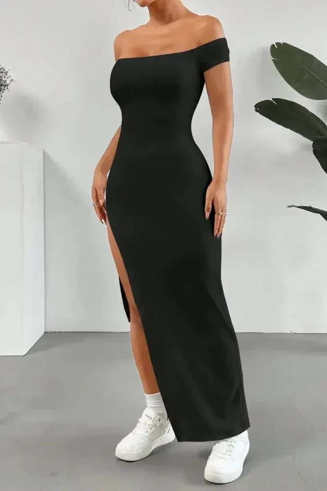 Off Shoulder Slit Maxi Dress - Update AvenueFestival VibesTrendsi100100661468209100100661468209bde3a977 - ffaf - 4f39 - 9575 - 70b5cfbfc7e6 - MaxBlack