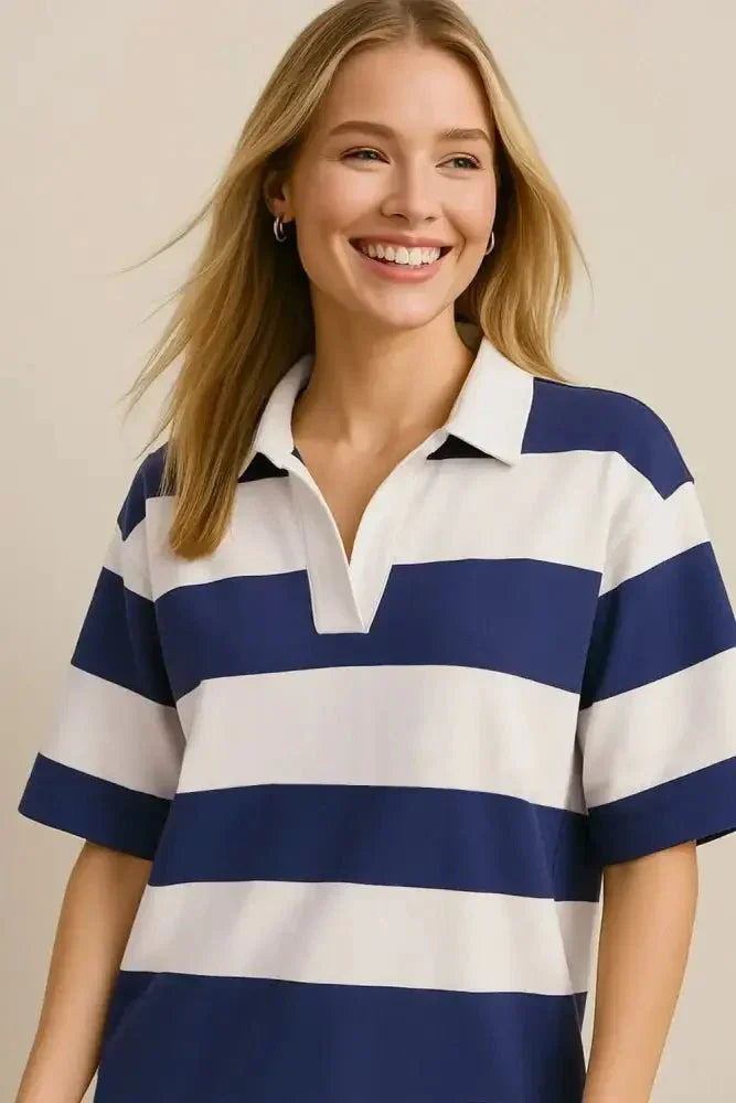Oh Pima Cotton Wash Color Block Johnny Collar Half Sleeve Top - Update AvenueTrendsi10010054048603110010054048603175b2cca6 - 7026 - 415d - b306 - 18f710fde2a1 - MaxDusty Blue