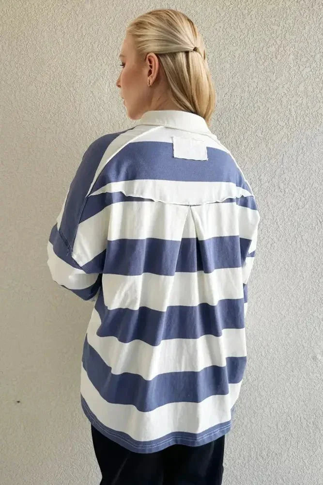 Oh Pima Cotton Wash Wide Striped Collared Neck Long Sleeve Top - Update AvenueTrendsi100100907891791100100907891791eaebeb99 - d180 - 4154 - 8574 - 0c327cd84b66 - MaxDusty Blue
