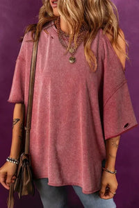 One Shoulder Half Sleeve Oversized Tunic T Shirt - Update AvenueTrendsi1001009493972761001009493972760148dac3 - 3fda - 43b2 - 8ba9 - d484937ab845 - Max - OriginDusty Pink