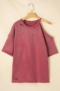 One Shoulder Half Sleeve Oversized Tunic T Shirt - Update AvenueTrendsi100100949397276100100949397276d019dc9d - 1e9a - 4e9f - bda4 - 61aa079504e3 - Max - OriginDusty Pink