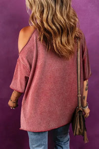 One Shoulder Half Sleeve Oversized Tunic T Shirt - Update AvenueTrendsi100100949397276100100949397276287d0503 - 3bc8 - 4815 - 8676 - 46ac076366f6 - Max - OriginDusty Pink
