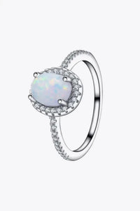 Opal 925 Sterling Silver Halo Ring - Update AvenueRingTrendsi100100064723471100100064723471Opal 925 Sterling Silver Halo RingSilver