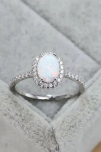 Opal 925 Sterling Silver Halo Ring - Update AvenueRingTrendsi100100064723471100100064723471Opal 925 Sterling Silver Halo RingSilver