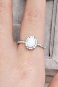 Opal 925 Sterling Silver Halo Ring - Update AvenueRingTrendsi100100064723471100100064723471Opal 925 Sterling Silver Halo RingSilver