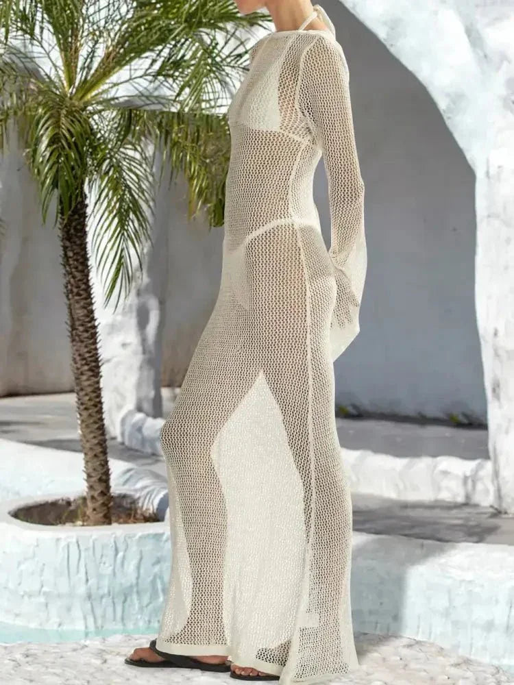 Openwork Backless Flare Sleeve Cover - Up Dress - Update AvenueFestival VibesTrendsi100100644641470100100644641470e55a11fa - 04cb - 40a7 - aae2 - c460ea4585ca - MaxWhite