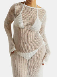 Openwork Backless Flare Sleeve Cover - Up Dress - Update AvenueFestival VibesTrendsi100100644641470100100644641470959a3e70 - b735 - 49bc - 83a1 - a00b05e9c0a9 - MaxWhite