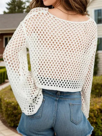 Openwork Round Neck Long Sleeve Cover Up - Update AvenueTrendsi100100403121239100100403121239289815de - 1896 - 4fc8 - b3da - 5e40932a284d - MaxCream