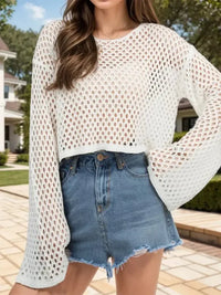Openwork Round Neck Long Sleeve Cover Up - Update AvenueTrendsi100100403121239100100403121239a80f944e - 5caa - 4aaf - 9b80 - 667e17a07726 - MaxCream