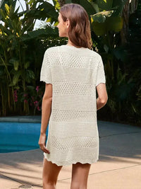 Openwork Round Neck Short Sleeve Cover - UP - Update AvenueTrendsi1001000948113411001000948113411ba9a6a8 - b3d0 - 4b9c - 988c - e72ab5f767b1 - MaxCream